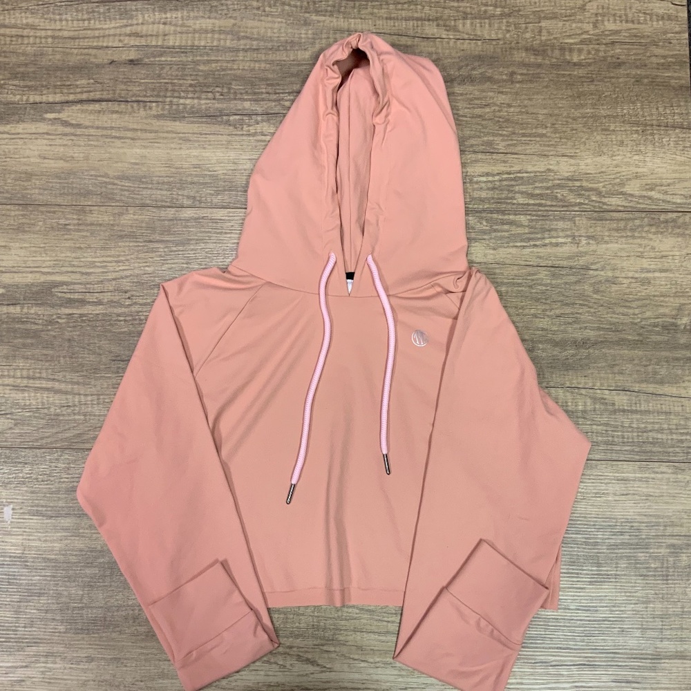 Cropped hoodie- Blush